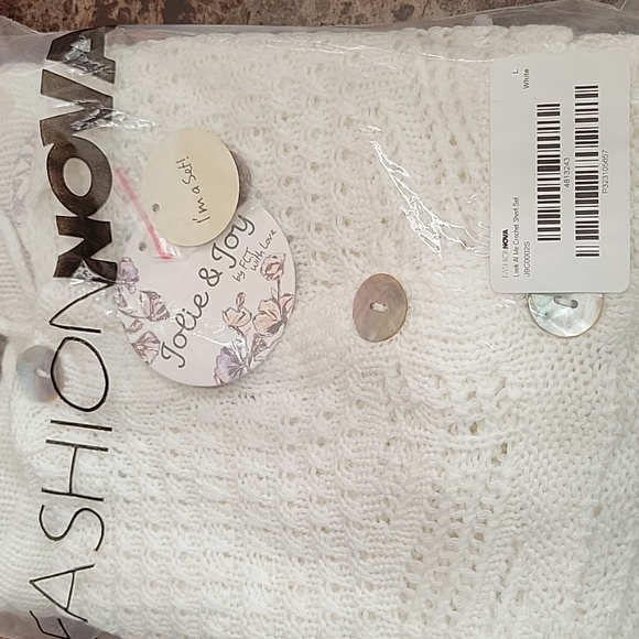 Jolie & Joy Crochet Short Set- White *new* - Picture 10 of 10